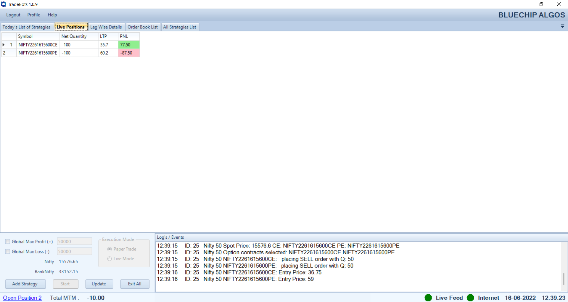 Trade Bots Desktop | BlueChip Algos