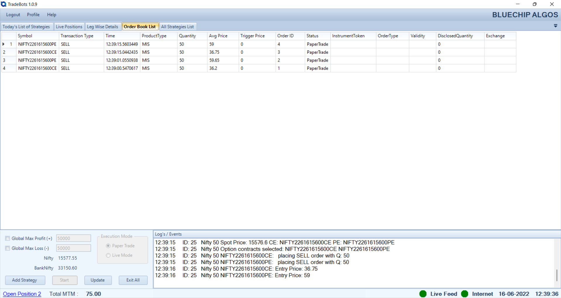 Trade Bots Desktop | BlueChip Algos