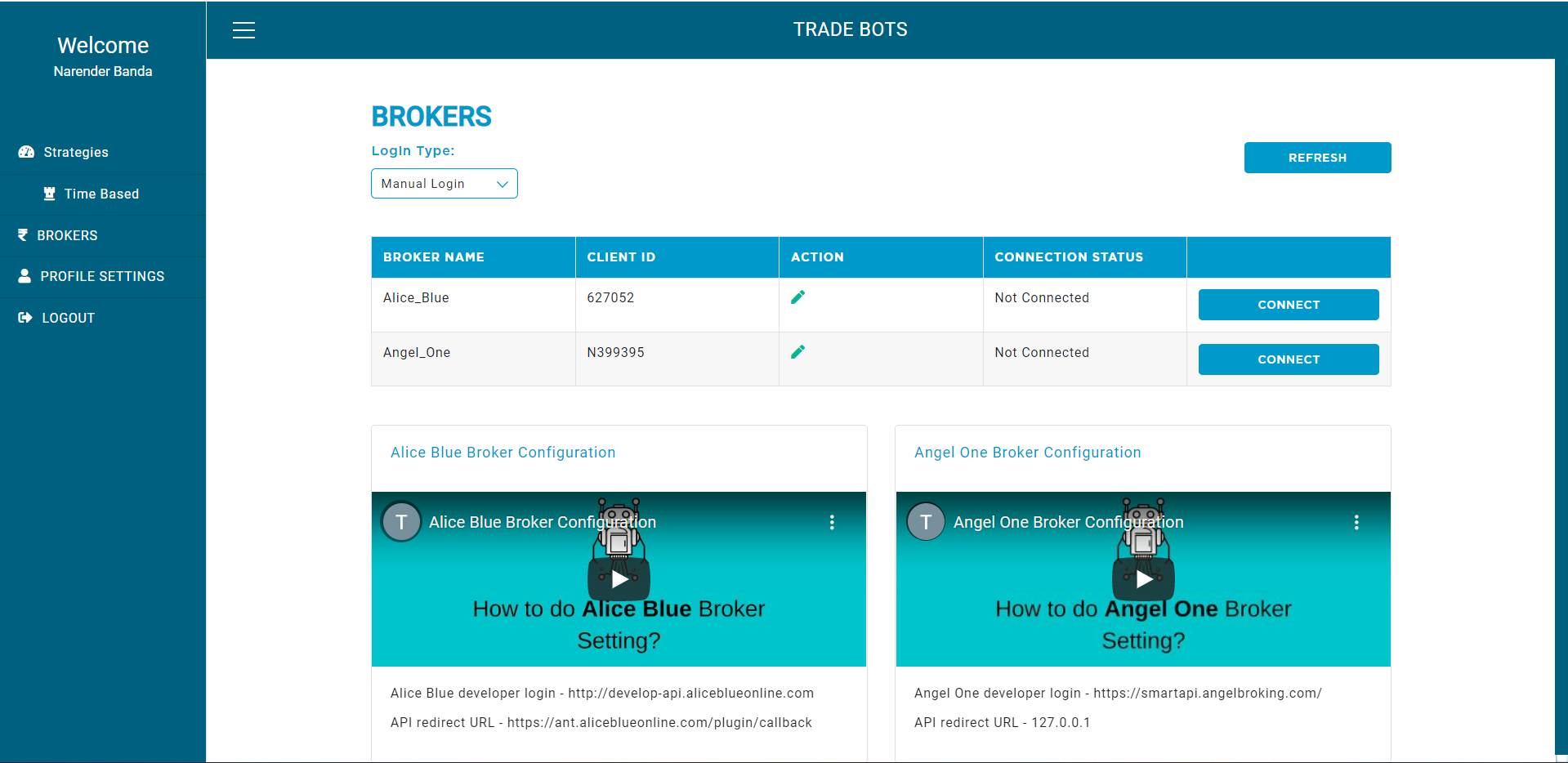 Trade Bots Web | BlueChip Algos